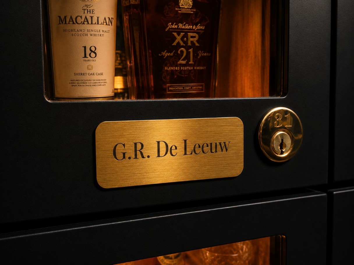 Private locker hallway reserved for Founders' Club members
